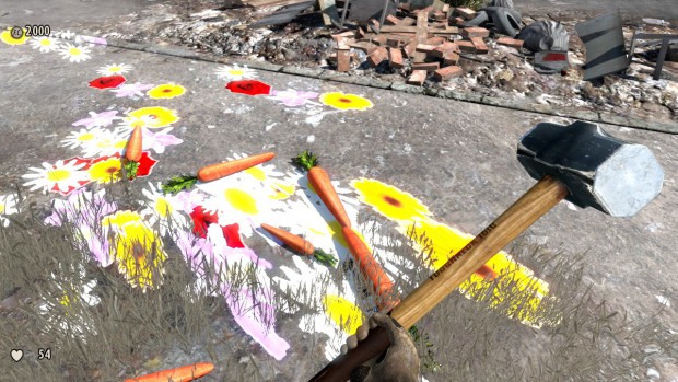 Überreste eines Feindes im optionalen Hippie-Modus